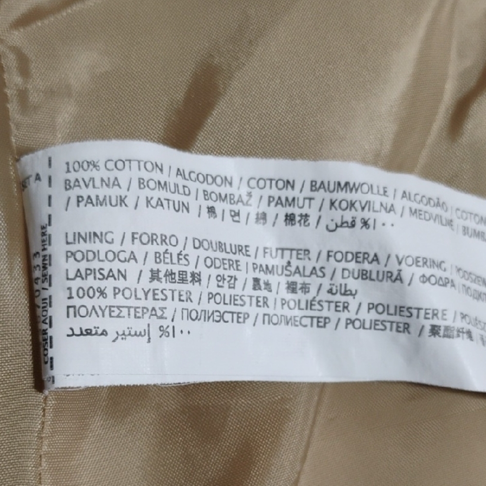 (X-58) Mango MNG Man Beige Utility Jacket Never Worn Sz.S - Picture 9 of 14